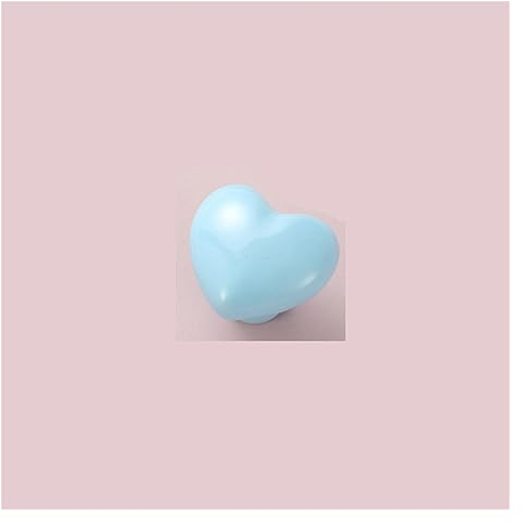 EGNIAN 2 Stück Keramik Mond Sterne Schrankknöpfe Cartoon Kinderzimmer Möbelknöpfe Kinder Garten Schubladenknopf Schrankgriffe (Color : Heart Blue)