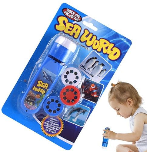 Proyector de Linterna de Bolsillo,Antorcha Proyector de Diapositivas con 3 Discos 24 | Proyector de luz Antorcha para, Proyector de Historia, Relleno de Medias de Navidad para niños