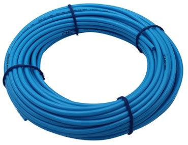 6mm Pneumatik Polyurethan Druckluft-Schlauch 5 Meter, 25 Meter, 100 Meter (6 x 4mm - 25 Meter, Blau)