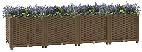 ARKEM Lit surélevé 160x40x38 cm Polypropylène,Bordure Pierre,Kit Gabion,Gabion Jardiniere