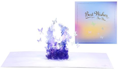 Muttertagskarte 3D Pop Up Blumenkorb, Crystal Flower Pop Up 3D Karte, Blumenstrauß 3D Karte, Muttertags Grußkarten Geburtstagskarte, Geschenk für Frau Mutter