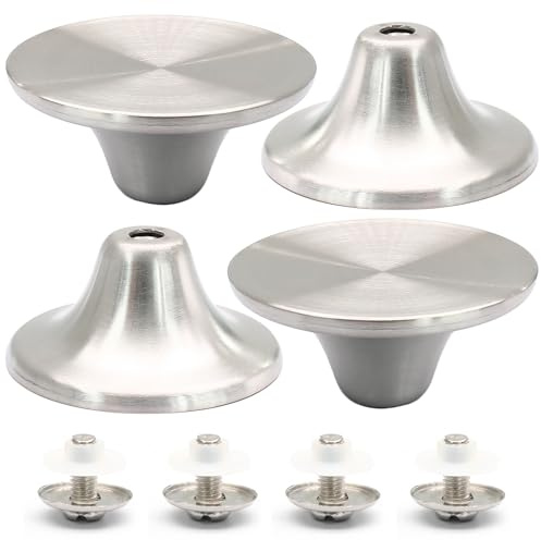 suiwotin Lot de 4 boutons de rechange argentés pour four hollandais | Couvercle de casserole en fonte émaillée en céramique émaillée