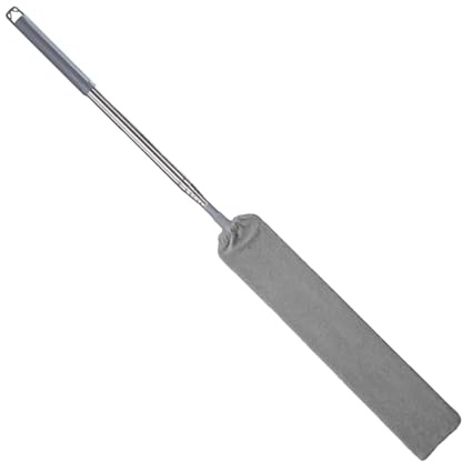 ccuzs Suceur plat en fibre réutilisable pour dessous de lit, meuble, brosse de nettoyage domestique avec trou de suspension pour cuisine, chambre à coucher