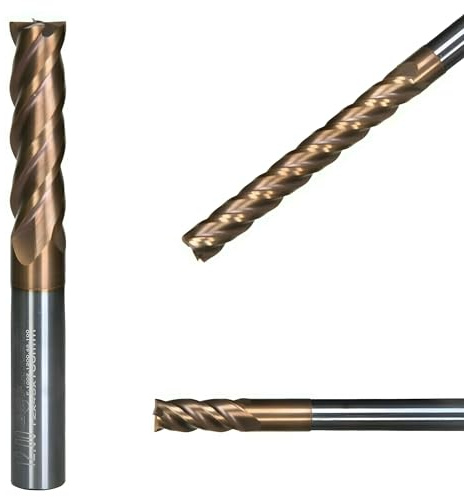 VHM Schaftfräser, Fräser überlang, Z=4, TiSiN beschichtet, NEU, 3-20 mm, extralang (3,0 x 20 x 100 - d2=3 mm)