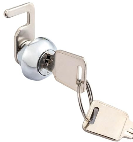 Serratura per cassetto registratore di cassa, serratura a camma, con clip rapida e 2 chiavi, per cassette di cassa, armadietti da palestra, armadi in metallo, scatole da volo e altro ancora (B)