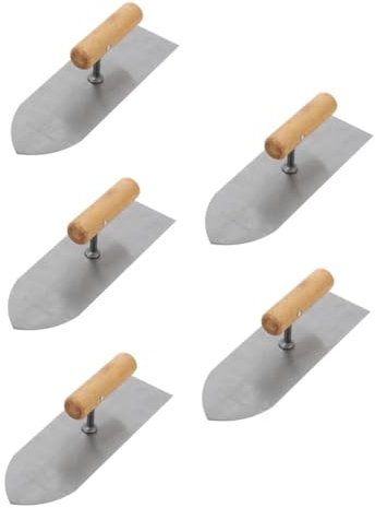 Angoily 5 Pièces truelle plâtrage Rocher ciseau carbure Plat Taloche à Pointe Taloche à enduire pour Murs béton Outil concret Outils concrets Outil de plâtre spatule à Ciment Bois