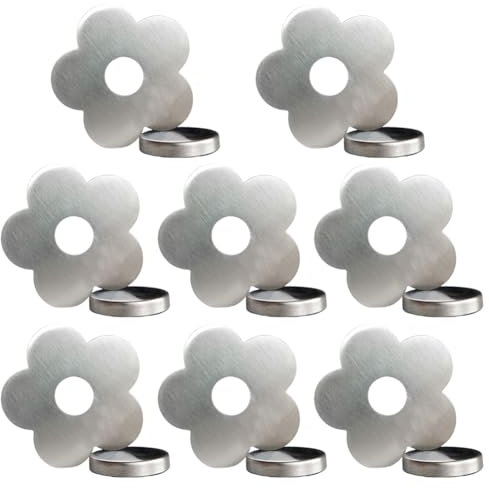 8 Stück Tischdeckenbeschwerer Magnetisch Für Draußen,Magnet Tischdeckenbeschwerer,Tischdeckenklammern in Bienen,Schmetterlings Blattform Aus Edelstahl,Für Tischdecken,Vorhang,Duschvorhang (E)