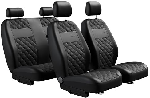 MOTOS Fundas universales para Asientos de Coche para Honda Jazz Funda Asiento Coche Delantero con Sistema de Airbag Activo, Ajuste, Material de Tres Capas, Aspecto Elegante, Aplicación Versát