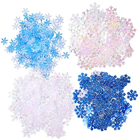 Healifty 700 piezas Confeti de Decorativos Navidad Seguro Blanco Azul Azul para Fiestas Bodas y Celebraciones