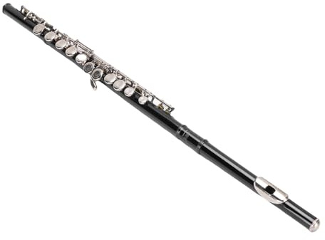 VGEBY Anfängerfreundliches Design, Geteilte E-Taste, 16 Tasten, Offene Flöte mit Reinem und Hellem Klang, Kupfernickel-Handwerkskunst, Ideal für Musikunterricht, Festliche Partys, Orchester, C-Flöte,