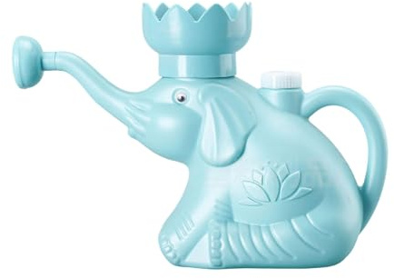 Regadera de elefante de 2 L para jardinería en casa y macetas, macetas de gran capacidad, macetas de jardín con boquilla larga, regadera decorativa de elefante para plantas de interior