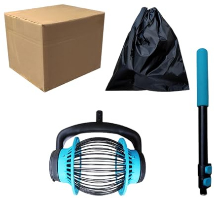 Gardens - Collettore di noci a prova di ruggine, lunghezza regolabile, sistema di raccolta ad alta efficienza, telescopico per alberi