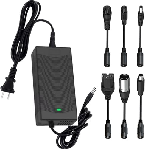 54.6V 2A Electric Charger (7 Plugs) Universal for 48V Battery Device - Compatible with Rad Power, Lectric XP 2.0/3.0, Gotrax/Hiboy 48V, Ecotric City/Beach, Jasion eb7, Evercross H5/H7 etc.