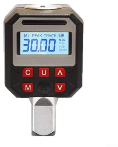 Adattatore dinamometrico elettronico da 30,5 cm per chiavi a cricchetto con doppia unità di misura, modalità di picco e traccia, e funzione di spegnimento automatico (10-200)