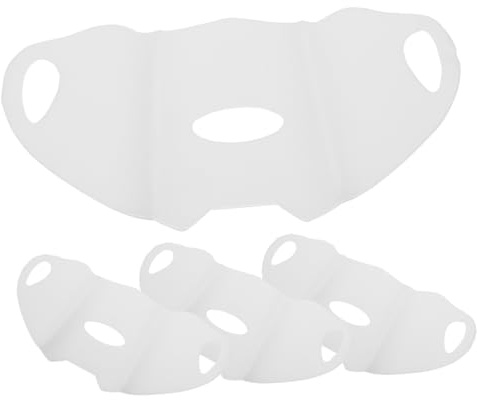 ABOOFAN 4 Stück Elastische Weiße Hydrogel Gesichtsmasken Feuchtigkeitsspendend Beruhigend für Damen Sommer Sonnenschutz Outdoor