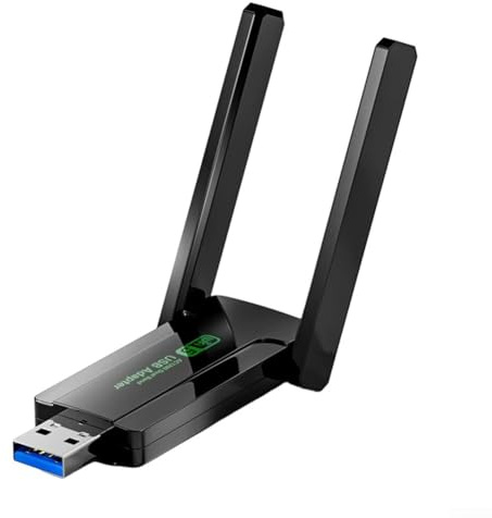 Adaptador WiFi USB de doble banda sin controlador de 1300 Mbps, con antenas giratorias de alta ganancia para juegos, transmisión suave de alta definición, portátiles, computadoras de escritorio