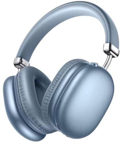 hoco. Casque supra-auriculaire sans fil avec suppression du bruit, 90 heures de lecture et Bluetooth 5.3 Hi-Fi, léger, charge rapide, voyage/travail/téléphone (bleu)
