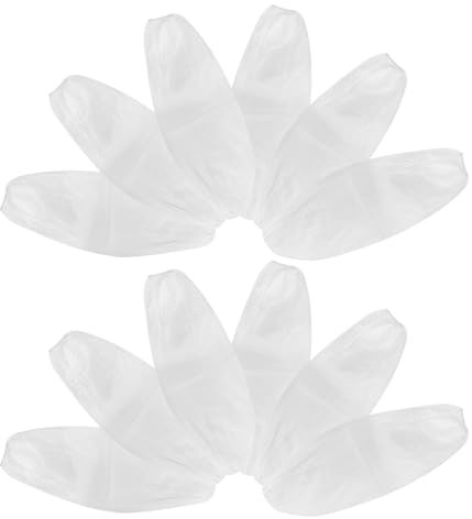 WOONEKY Braccia Pulizie da Indossare e Facili da Cucina Domestiche Maniche Non Tessuto Resistenti All'usura, Copri Monouso Bianchi 50 Pezzi, Comodi