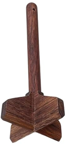 Gralara Schiacciapatate in legno, utensile da cucina multifunzionale, accessorio per separare marrone