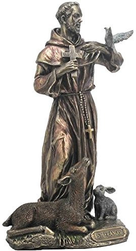 Unbekannt Bronzefigur Heiliger Franziskus von Assisi, 22 cm