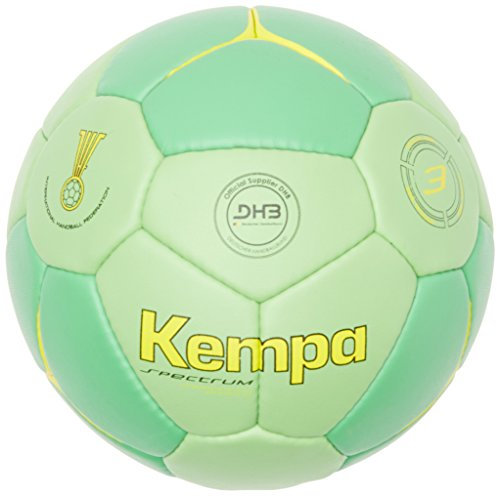 Kempa 200186103 Spectrum - Balón de competición para Balonmano, Color Vert Paille/Vert/Paille, tamaño 2