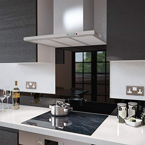 Glass Splashbacks Black - Made by Premier Range in 90cm Wide x 80cm High