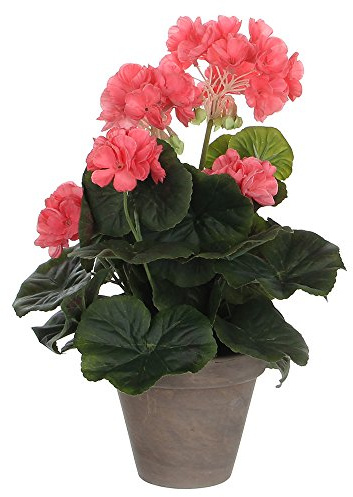 MICA Decorations Geranium Large 975163-Geranios Grandes, Color Rosa, Alloy Steel, One Size