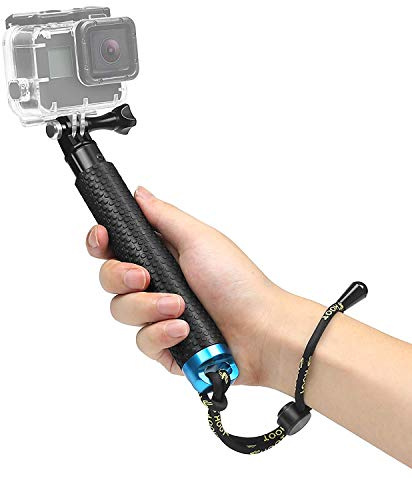 SHOOT 19 Skalierbare Alulegierung Hand-Selfie-Stange Monopod für GoPro Hero 12/11/10/9/8/7/6/5 AKASO Acrosstour APEMAN Sport-Kamera