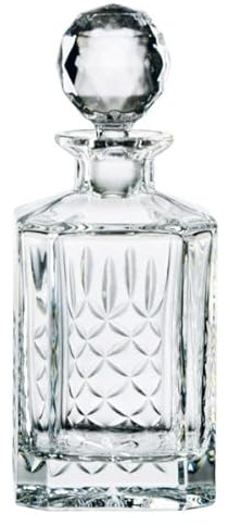 Personalised Decanter 24% Lead Crystal Whisky Decanter with Engraving Panel - Enter Your Own Custom Text