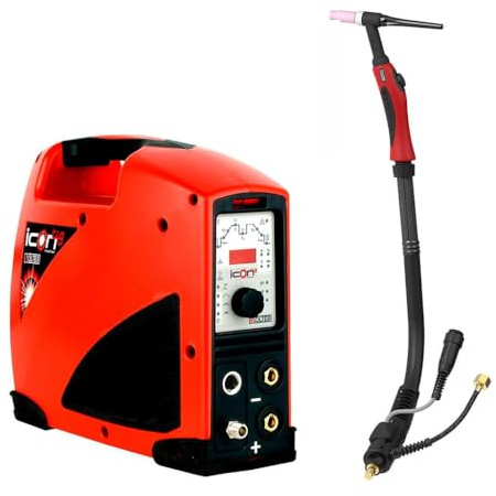 Solter KIT ICONTIG 1990 HF PULSE - Soldadora Inverter TIG/MMA Profesional, Arco Pulsado de Alta Frecuencia, 180A, 230V, Antorcha TIG 4M, Alta Precisión en Acero Inoxidable y Aleaciones
