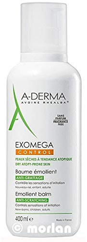 A-derma Exomega Control Glättender Körperbalsam, Anti-Atopische Haut, 400 ml