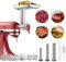 GVODE Accessorio per tritacarne per Kitchenaid robot da cucina, inclusi 3 corni per salsicce, accessori per tritacarne per KitchenAid