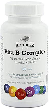 Betula - Vita B Complex. Vitaminas B con Colina, Inositol y PABA. 60 VegCaps