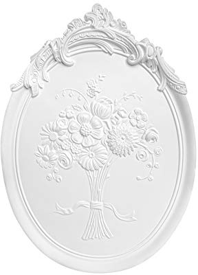 Wandrelief | vorgrundiertes schlagfestes Polyurethane | Bild | Barock | Verzierung | weiß | PU | Hexim Perfect | 720 x 510 mm | K4001