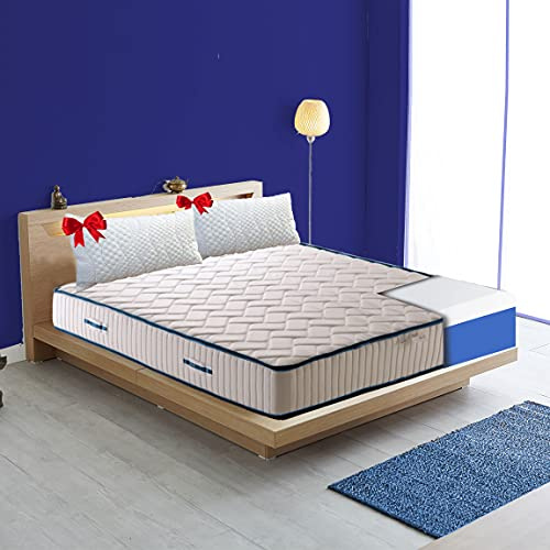 Italimaterassi 17 cm hög EVA-madrass med minnesskum och polyuretan och minnesskum kudde 145_x_195_cm_+_2_Cuscini_minne