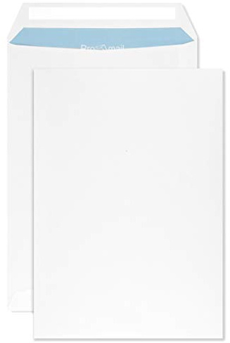 Netuno 500 Versandtaschen A5 Weiß DIN B5 ohne Fenster haftklebend 90g | 17,6 x 25 cm · große weiße Businessumschläge · für Großbrief, Warensendung, Büro, Versand, Korrespondenz & Dokumente