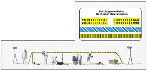 Preiser H0 10800 Figuren-Set Crime Scene Investigation US / GB 1:87