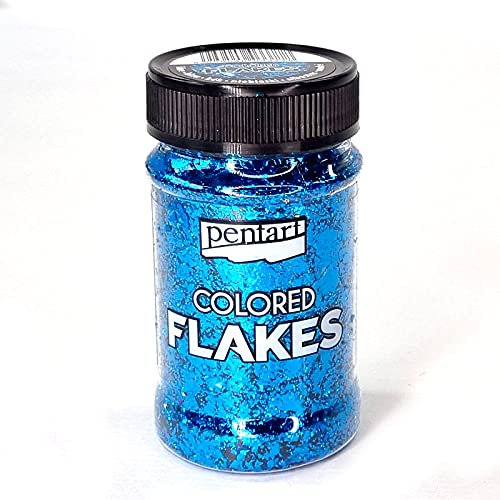 Zita`s Creative Colored Flakes - blau. Metallflocken, Glitterflocken, Metallflolie