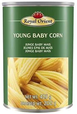 Maíz baby en lata 425 g Pack 3 unidades Mini mazorcas baby corn crujientes listas para ensaladas wok curry y cocina asiática Peso escurrido 200 g