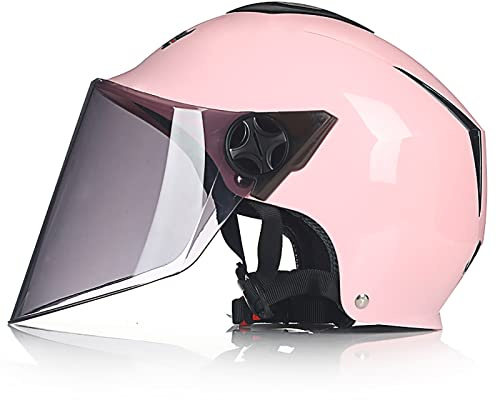 JATIBOSH Attache Fermement Vintage Casque Portable Et Sûre Cyclomoteur Casque, RéTro Demi Casque Boucle De Sécurité À Prise Rapide Casque Moto, pour Adapté Aux Motos ÉLectriques ECE Certifiés