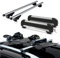 Barre portatutto in alluminio + Portasci 4 paia di sci o 2 snowboard per JEEP RENEGADE dal 2014 in poi con railing aperti