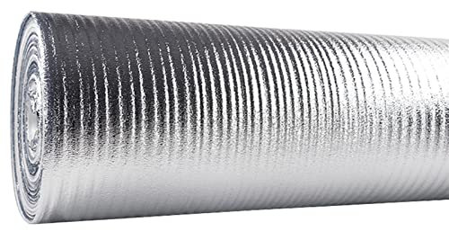 HARICSET Base Aislante Suelo Laminado Espuma de Polietileno 2 mm de Espesor Alta Densidad Recubierta con Película PE con Función de Barrera de Vapor para Suelos Laminados y Parqué(Size:1 * 40m)