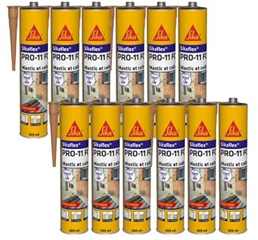 Lot de 12 mastics colles SIKA Sikaflex PRO 11 FC Purform - Beige - 300ml
