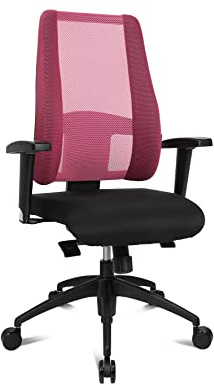 TOPSTAR LT20BTW501 Bürostuhl Lady Sitness Deluxe inklusiv höhenverstellbare Armlehnen (schw/schw.-pink)