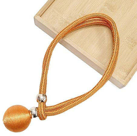 Gardinenbänder 4 Stück Umreifungsseil Kein Stanzen Kein Einbau Gardinenschnalle Gardinenband Gardinenband Fensterornament, Orange
