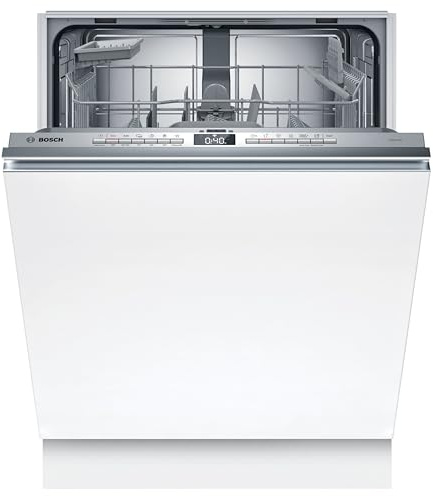 BOSCH SBV4HTX00E XXL-Geschirrspüler Serie 4, vollintegrierte Spülmaschine mit Besteckkorb, 60 cm, Home Connect, Extra Trocknen, Flex Körbe, Rack Matic, Silence Plus