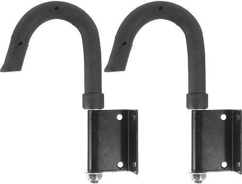 Veemoon 2pcs Roof Ladder Hook Kit, Stainless Steel Telescopic Ladders Hook Heavy Duty Wall Ladder Stable Hook for Garage Roofing Rubber Handle Outdoor Big Hook