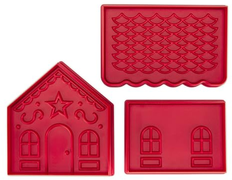 Städter Ausstechformen Plätzchenhaus Set/3 – Cookie House Ausstecher für Lebkuchen und Mürbeteig, ABS-Kunststoff, ideale Form für Weihnachtskekse, Maße: 9 x 11 x 9,5 cm, 169296
