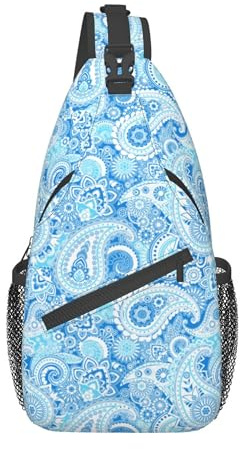 MEDTOGS Axelväska för kvinnor – crossbody ryggsäck axel bröstväska för resor vandring gym – stöldskydd, Pslblue, Modern, minimalistisk