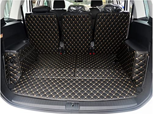 DZSJHGFDD Auto Kofferraummatte Spezielle Kofferraummatten Für VW Für Touran 7 Sitze 2022-2016 Kofferraumteppiche Cargo Liner Styling Gepäckabdeckungen Anti Rutsch Matte Gummi